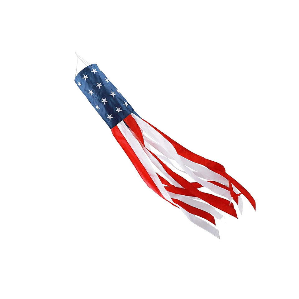 TPFEYEN American flag windsock 40 inch waves for curb appeal and patriotic display.