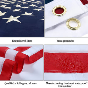 TPFEYEN flag with brass grommets ready for secure mounting