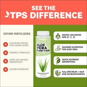 TPS NUTRIENTS Aloe plants with thick leaves benefit from balanced feed.