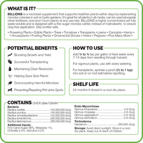 TPS Nutrients Billions container garden supports healthy roots in pots.