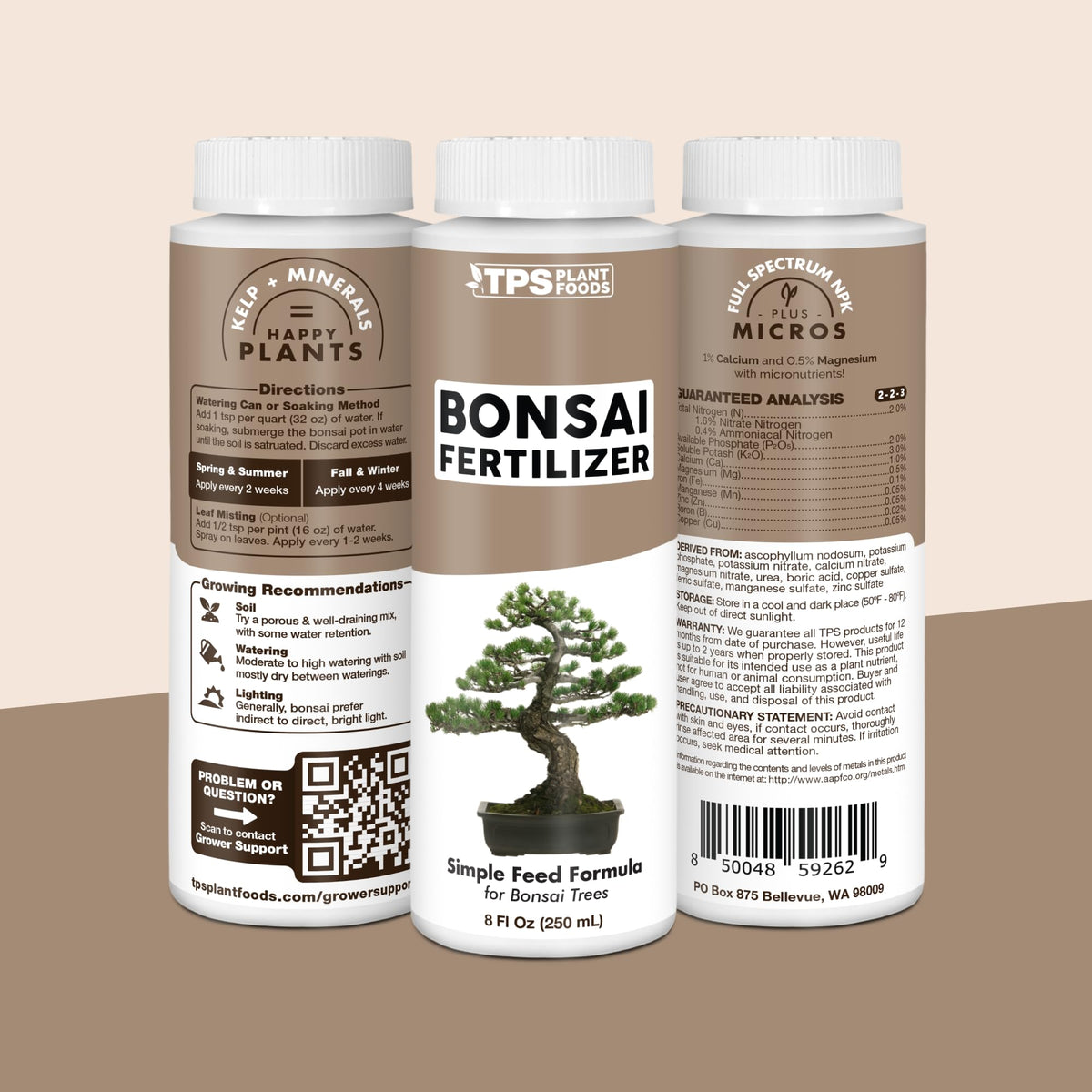 TPS NUTRIENTS Bonsai Fertilizer application process supports care routines