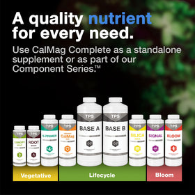 TPS NUTRIENTS Cal-Mag Complete packaging display underscores complete nutrient support