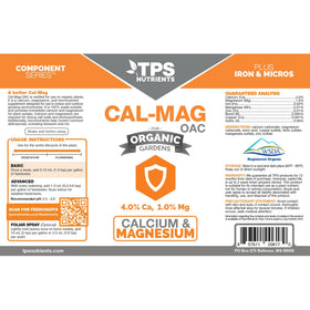 TPS NUTRIENTS Cal-Mag OAC measuring cup scene highlights convenient application for soil and hydroponics
