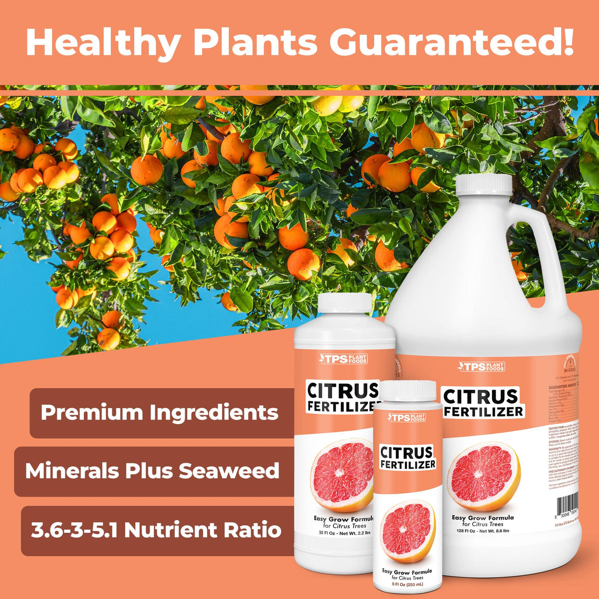 TPS NUTRIENTS Citrus Fertilizer bloom-fruit highlights flowering and fruit set potential