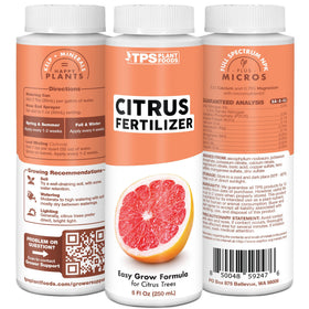 TPS NUTRIENTS Citrus Fertilizer potted-tree demonstrates versatile use in containers