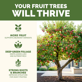 TPS NUTRIENTS Fruit Tree Fertilizer pour enables even application for balanced fruiting