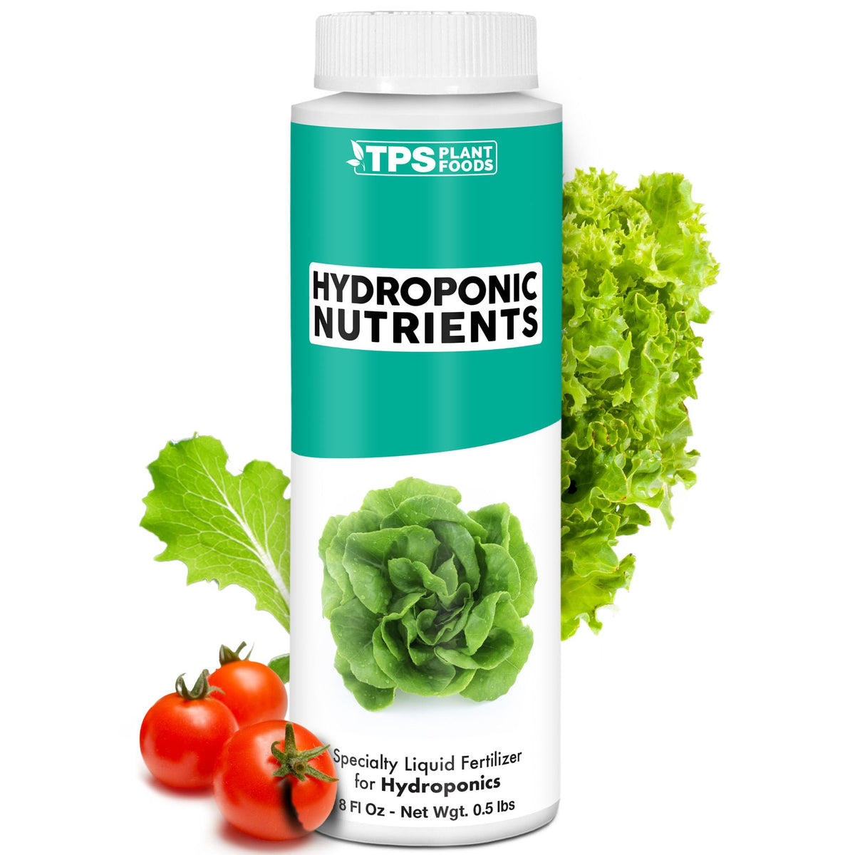 TPS NUTRIENTS hydroponic nutrient bottle boosts edible plant growth in water systems