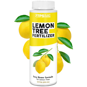 TPS NUTRIENTS Lemon Tree Fertilizer bottle boosts citrus growth with balanced nutrition.
