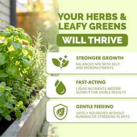 TPS NUTRIENTS Liquid Fertilizer drops aid growth for herbs
