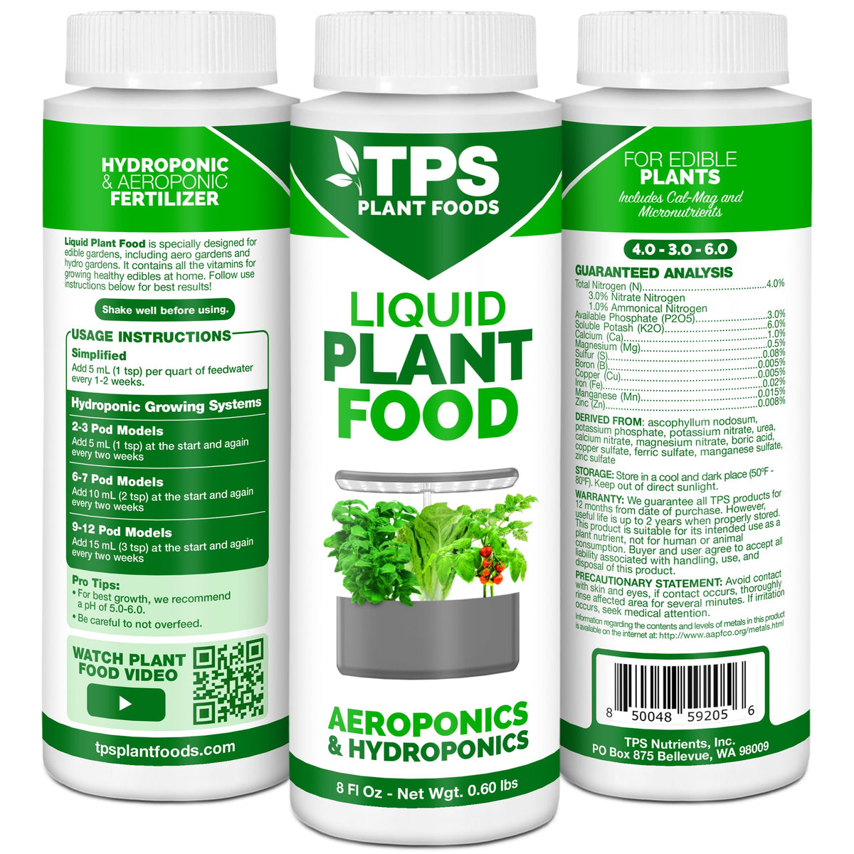 TPS NUTRIENTS hydroponic liquid nutrition mix for roots and vibrant greens