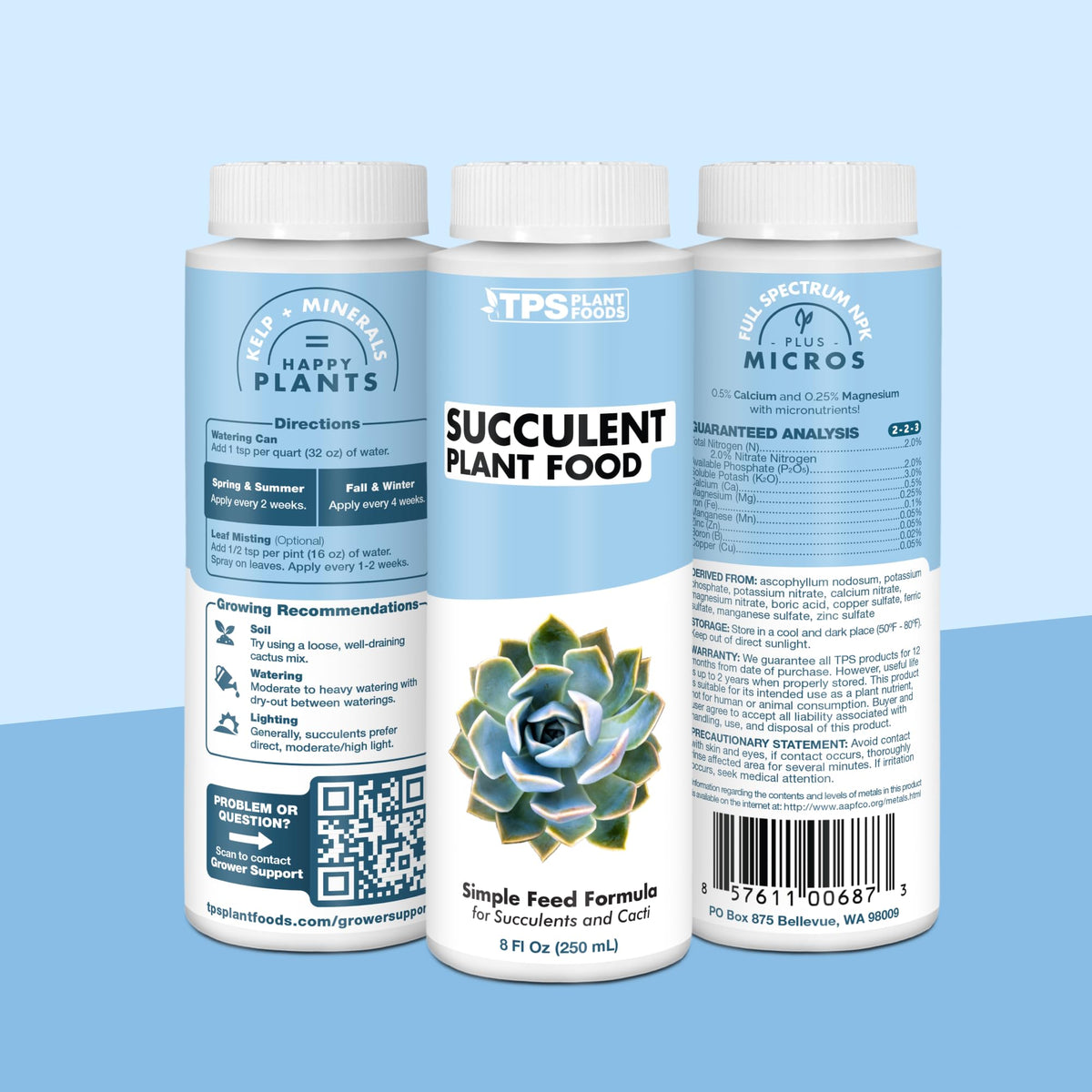 TPS NUTRIENTS made-in-usa succulent fertilizer ensures quality.