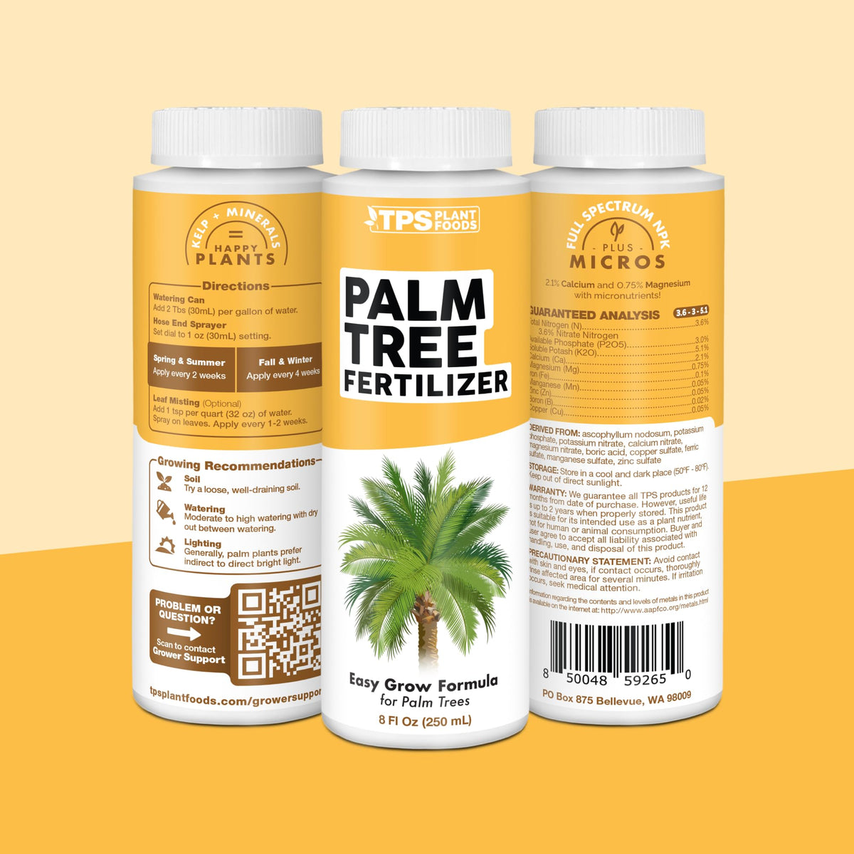 Application guide for TPS NUTRIENTS palm tree fertilizer use