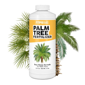 TPS NUTRIENTS Palm Tree Fertilizer bottle boosts lush fronds.