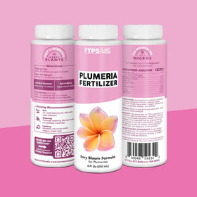 TPS NUTRIENTS Plumeria Fertilizer label detail showing balanced nutrient formula