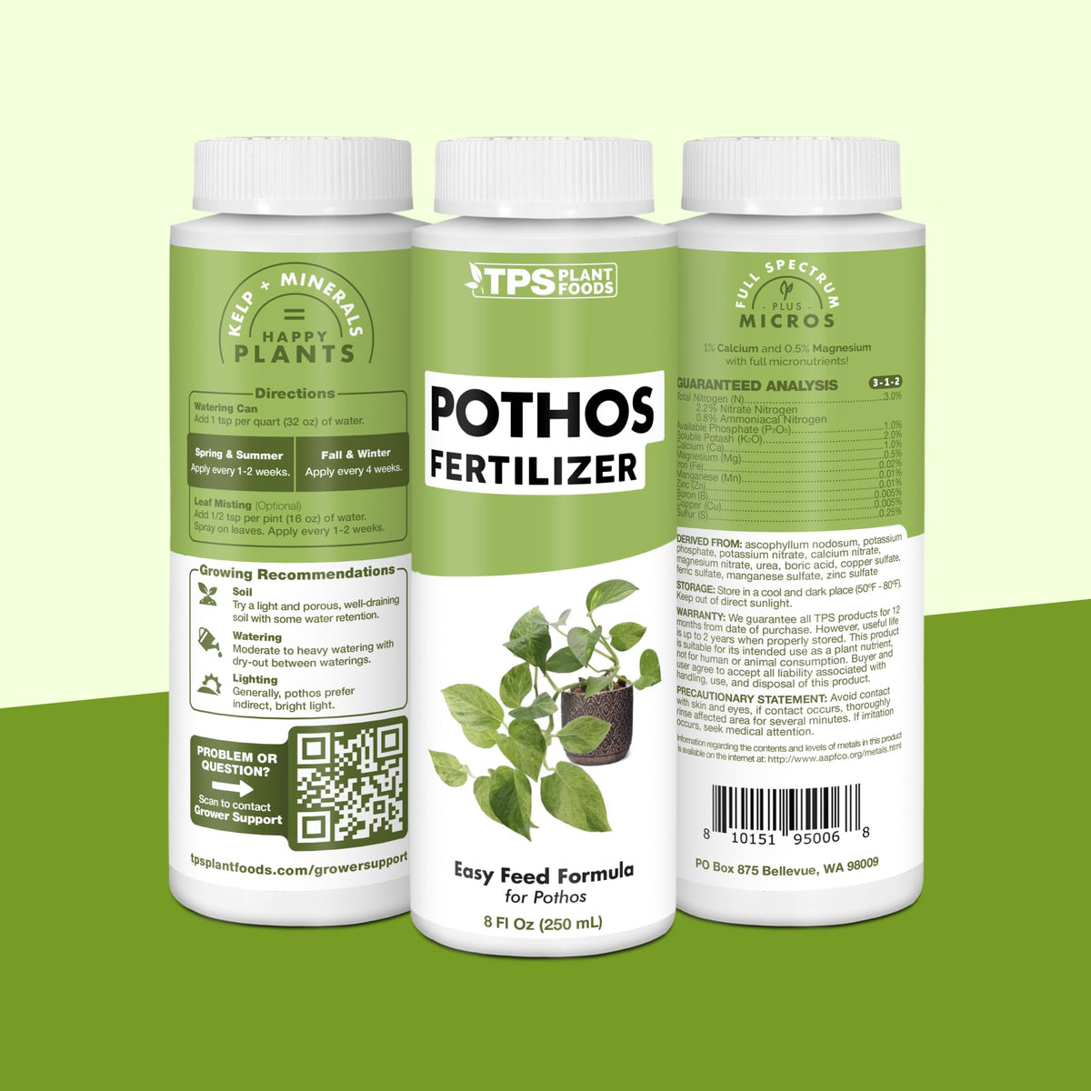 TPS NUTRIENTS pothos fertilizer packaging ready for convenient home use