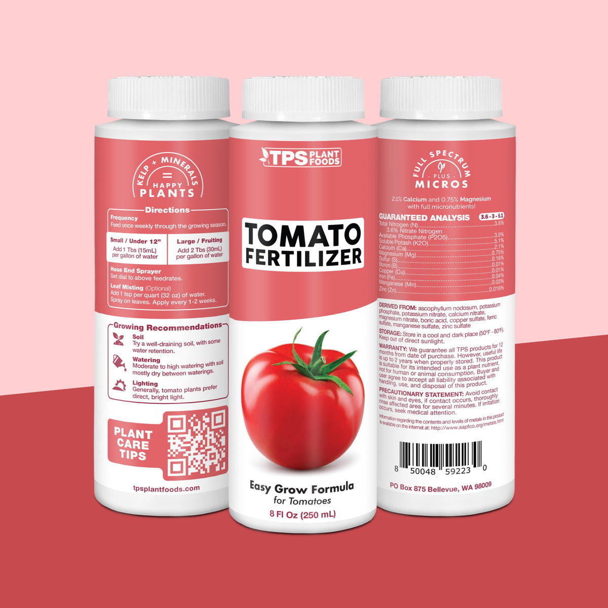 TPS NUTRIENTS tomato garden use demonstrates safe, gentle nutrition for containers.