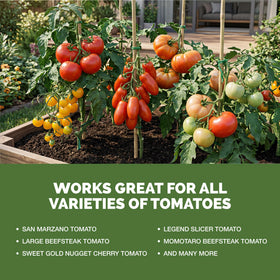TPS NUTRIENTS tomato growth support showcases vibrant plants and better fruit set.