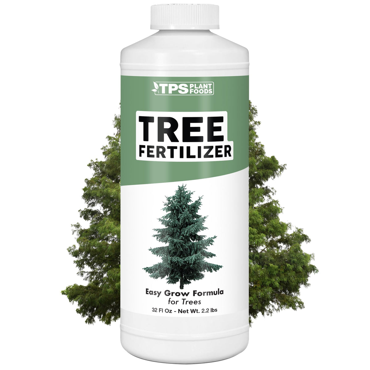 TPS NUTRIENTS Tree Fertilizer bottle pour supports balanced growth and deeper roots.