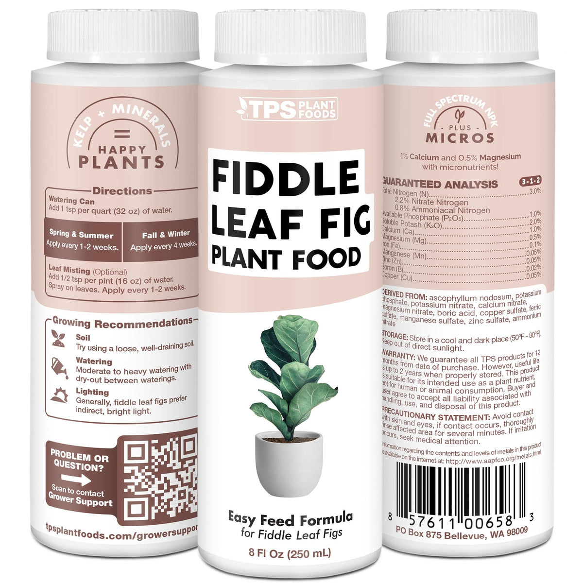 TPS NUTRIENTS USA made bottle signals quality for indoor plant care.