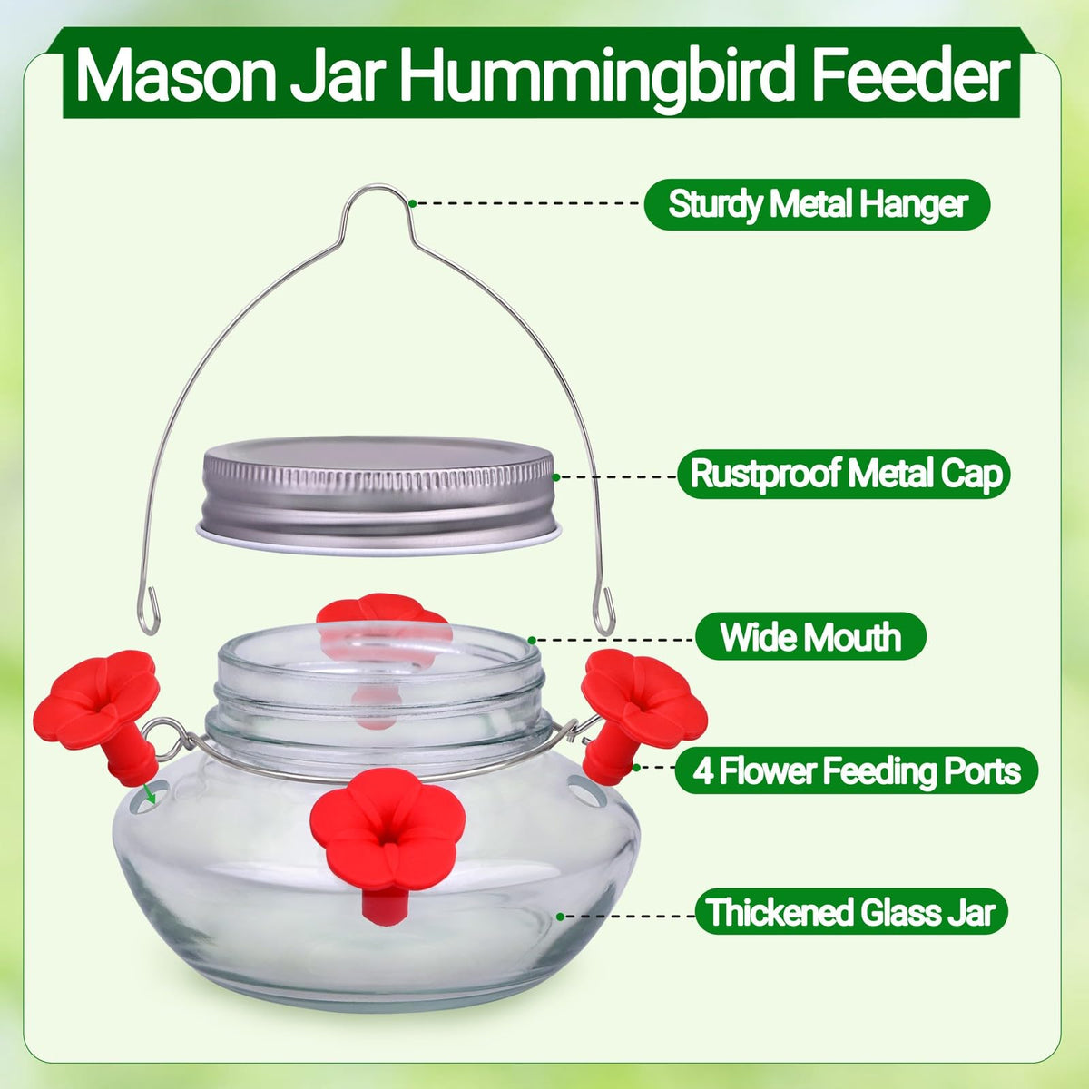 TPZAERK wide-mouth cap for easy cleaning and maintenance.