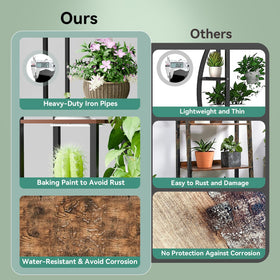 TQFLXUJO sturdy iron frame provides strong support for heavy planters.