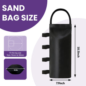Tradesparker canopy weights with integrated carry handle for easy transport when filled.