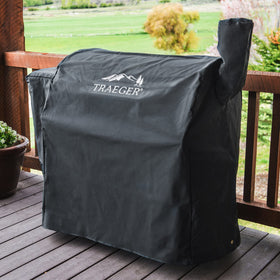 Traeger BAC380 Pro34 cover side view, water resistant and easy to slip on.