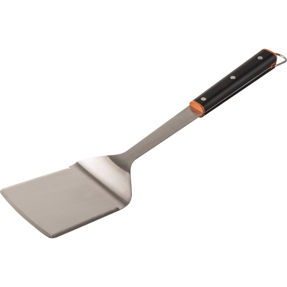 Traeger BAC789 stainless-steel spatula close-up shows durable construction for grilling