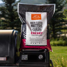 Traeger Cherry pellets used for baked goods adding sweetness and color