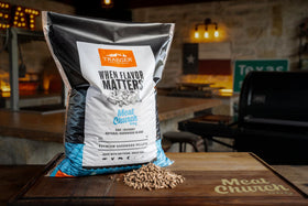 Traeger Meat Church Blend pellets ready for grill, bake, or roast with rich flavors
