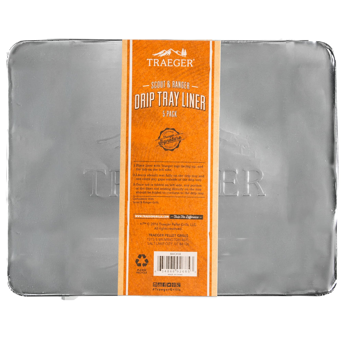 Traeger Ranger/Scout drip tray liner pack eases post-grill cleanup