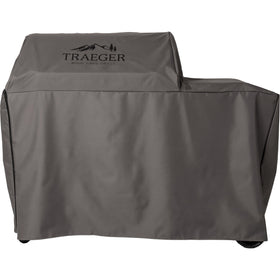 Traeger Woodridge Pro cover durable-polyester showcases heavy-duty, abrasion-resistant material.