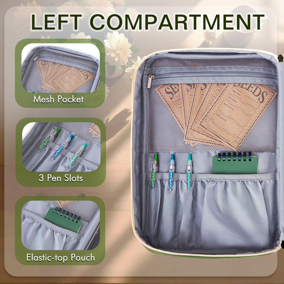 Trahzia seed storage organizer binder pockets for easy seed packet organization