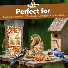 Trailmark Naturals unsalted peanuts support backyard wildlife.