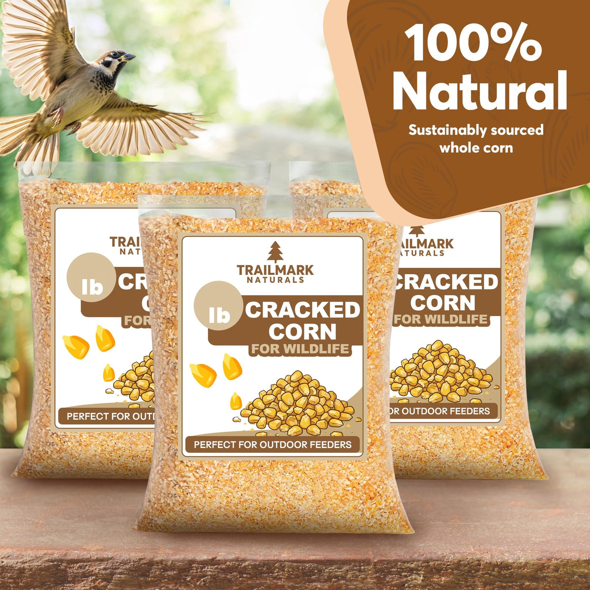 TRAILMARK Naturals cracked corn as deer feed