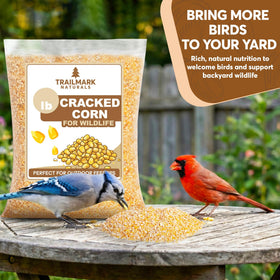 TRAILMARK Naturals cracked corn at outdoor feeder setup