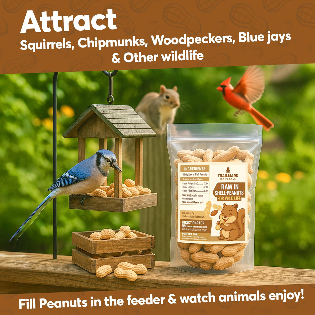 Trailmark Naturals USA-grown peanuts ensure fresh wildlife nutrition