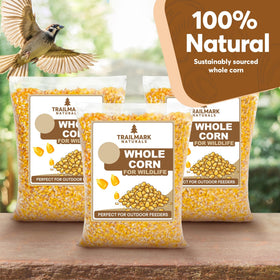 Trailmark Naturals whole corn for ducks and waterfowl near ponds.