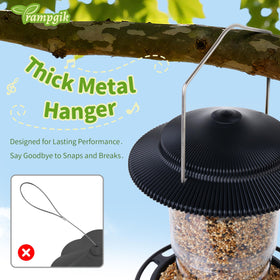 TrampgiK reinforced perches with triangular supports prevent bending.