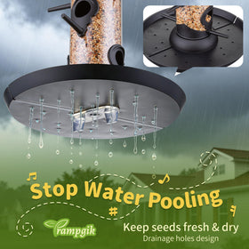 TrampgiK drainage holes keep seeds dry after rain