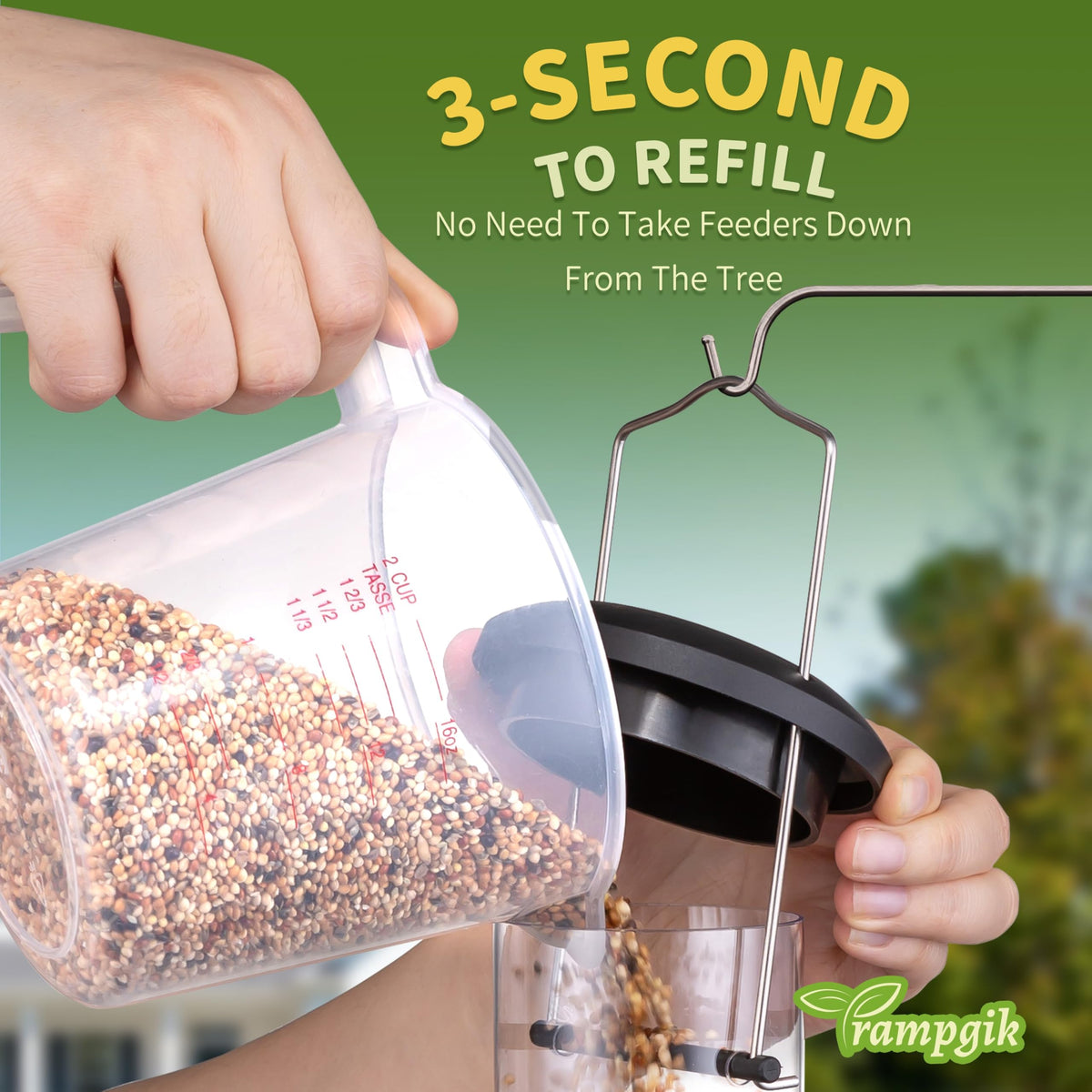 TrampgiK easy tool-free setup with foldable tray