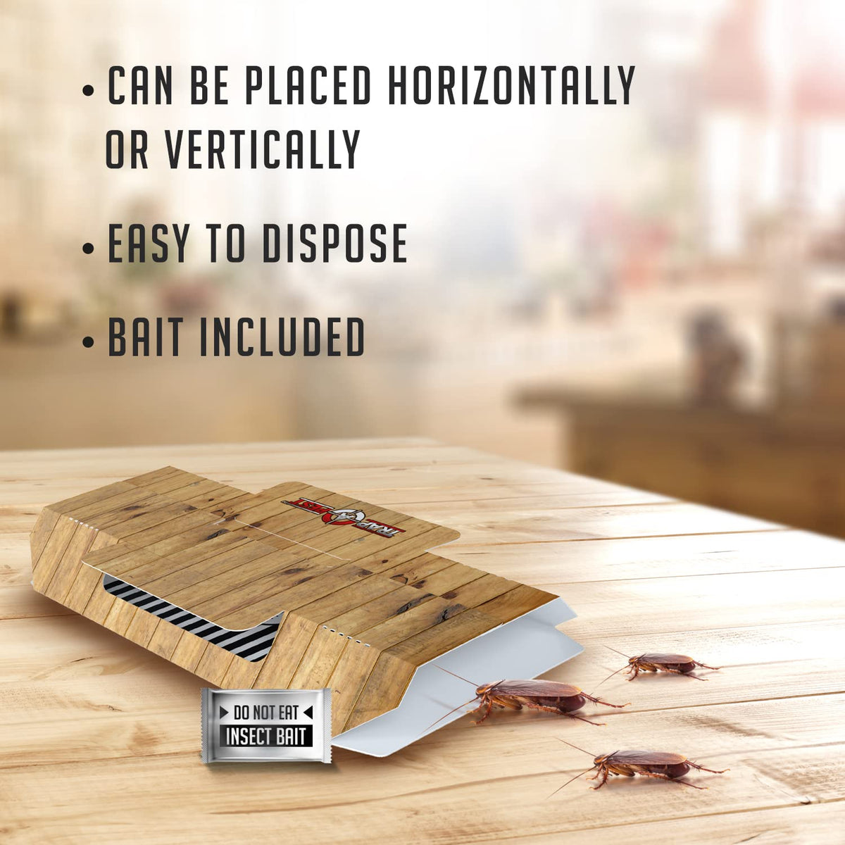 TRAP A PEST bait pouch included in each roach trap