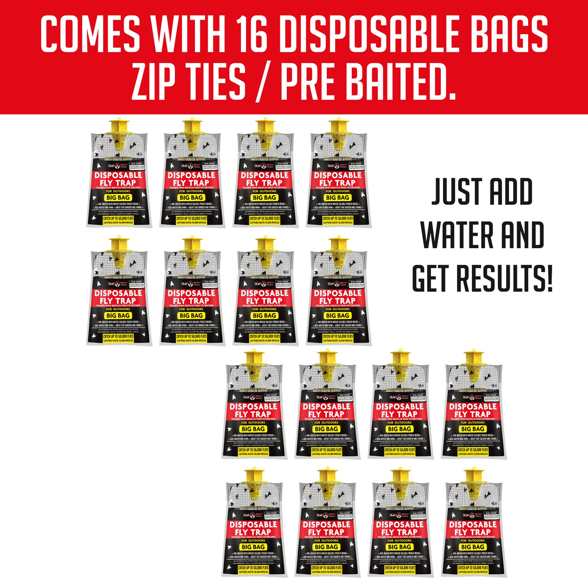 TRAP A PEST disposable trap simplifies cleanup after events.