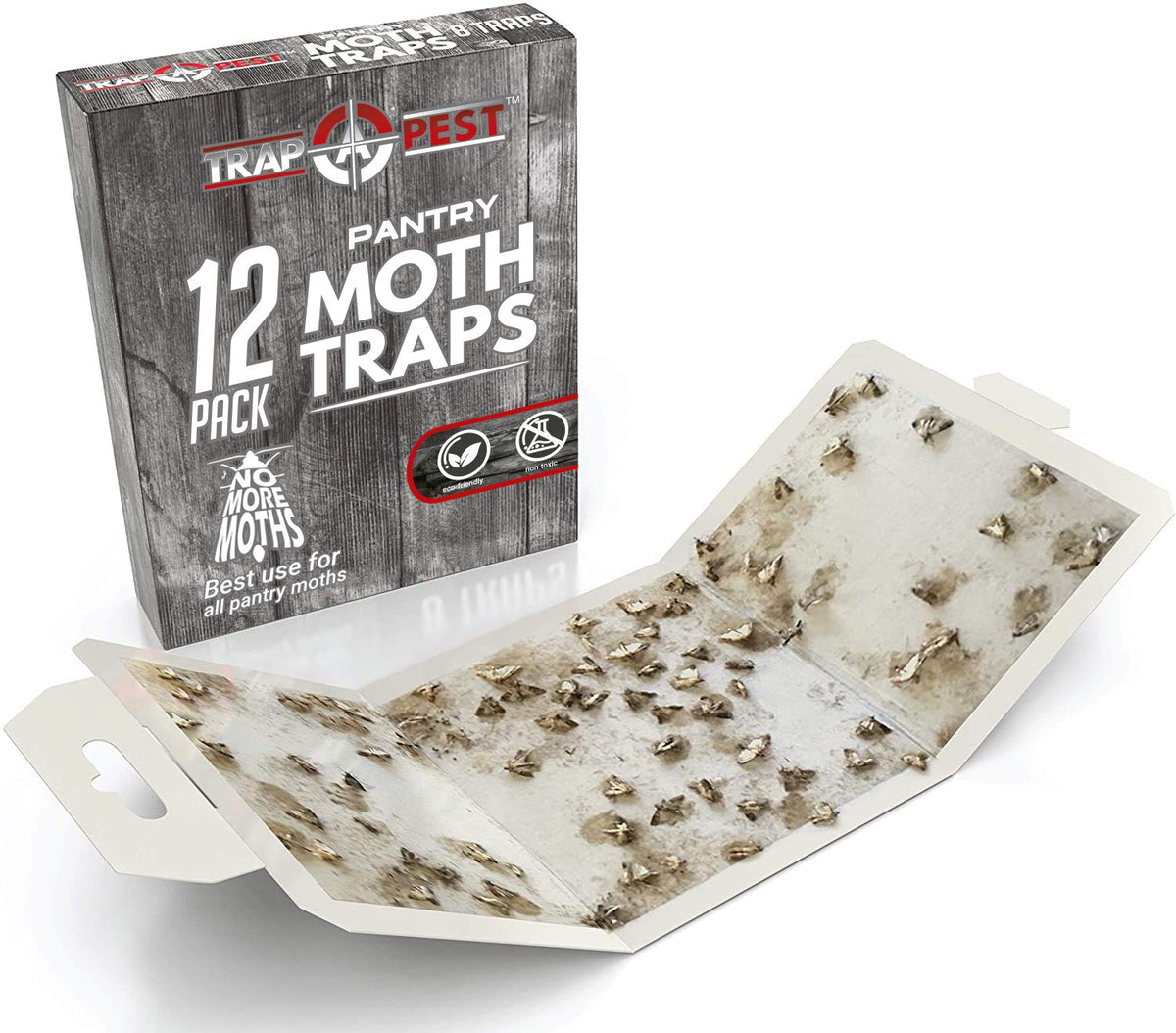 TRAP A PEST glue trap being peeled and set in a pantry for easy use.