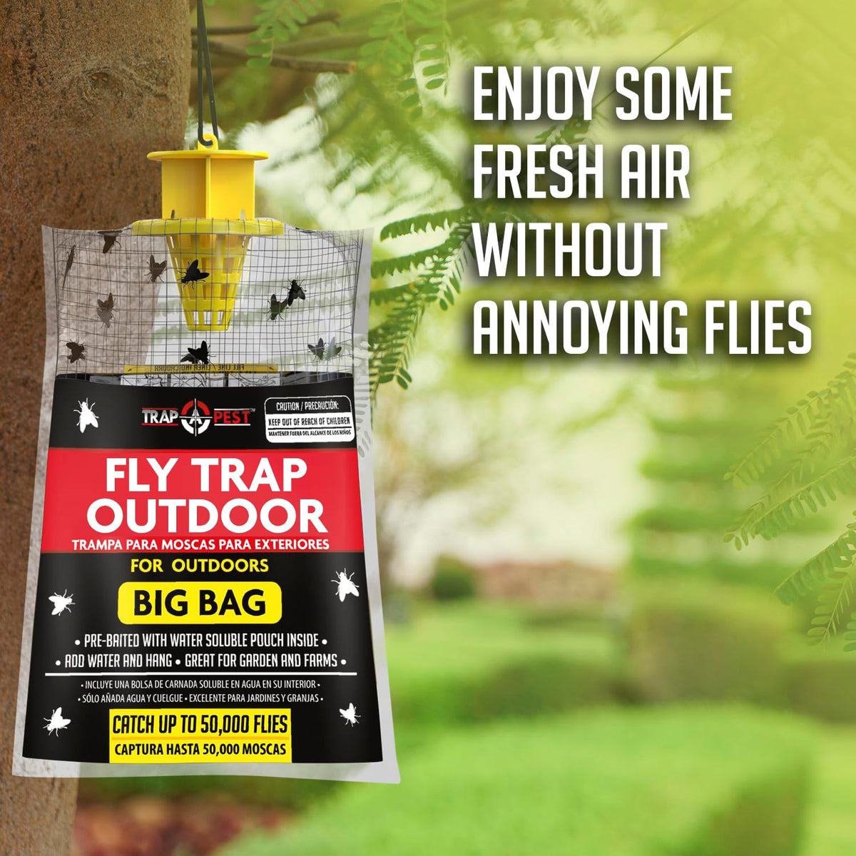 TRAP A PEST ideal for outdoor parties, keeping flies away.
