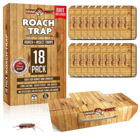 TRAP A PEST roach traps indoor sticky 18-pack keeps spaces pest-free with non-toxic design.