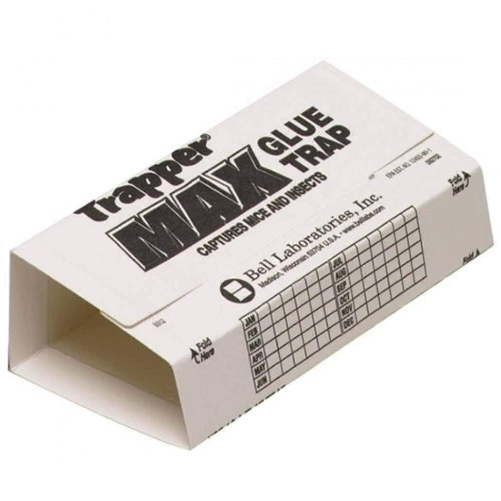 Trapper Max glue boards for mice and insects provide non-poisonous pest capture in a white 72-board pack