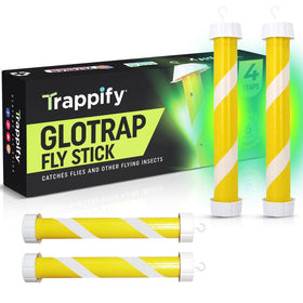 Trappify Four-Pack Fly Sticks ensures ready-to-use protection in bulk