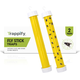 Trappify hanging fly trap two-pack provides versatile coverage indoors and outdoors.