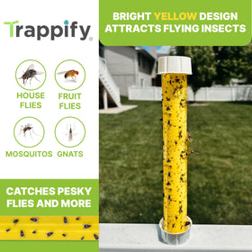 Trappify outdoor fly trap is ideal for porches, patios, and gardens.